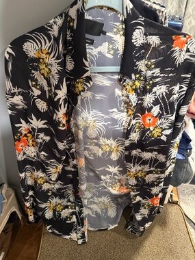 RtA Printed Long Sleeve Shirt (XS)